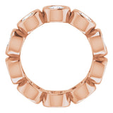 10K Rose Gold 2 1/3 CTW Natural Diamond Eternity Band Size 4.25