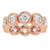 10K Rose Gold 2 1/3 CTW Natural Diamond Eternity Band Size 4.25