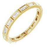 10K Yellow Gold 1/3 CTW Natural Diamond Eternity Band Size 5.25