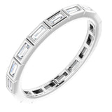 10K White Gold 1/3 CTW Natural Diamond Eternity Band Size 6