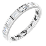 10K White Gold 1/2 CTW Natural Diamond Eternity Band Size 5