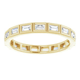 10K Yellow Gold 1/2 CTW Natural Diamond Eternity Band Size 6.25