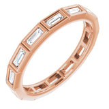 10K Rose Gold 3/8 CTW Natural Diamond Eternity Band Size 5