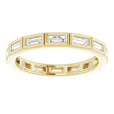 10K Yellow Gold 3/8 CTW Natural Diamond Eternity Band Size 5