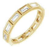 10K Yellow Gold 1/2 CTW Natural Diamond Eternity Band Size 4.5