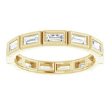 10K Yellow Gold 1/2 CTW Natural Diamond Eternity Band Size 4.5