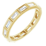 10K Yellow Gold 5/8 CTW Natural Diamond Eternity Band Size 5.25