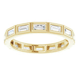 10K Yellow Gold 5/8 CTW Natural Diamond Eternity Band Size 5.25