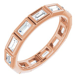 10K Rose Gold 3/4 CTW Natural Diamond Eternity Band Size 4.25