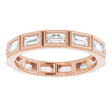 10K Rose Gold 3/4 CTW Natural Diamond Eternity Band Size 4.25