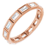 10K Rose Gold 7/8 CTW Natural Diamond Eternity Band Size 6.5