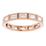 10K Rose Gold 7/8 CTW Natural Diamond Eternity Band Size 6.5