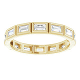10K Yellow Gold 7/8 CTW Natural Diamond Eternity Band Size 6.5