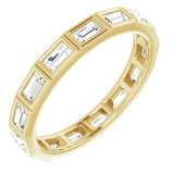 10K Yellow Gold 9/10 CTW Natural Diamond Eternity Band Size 6.75