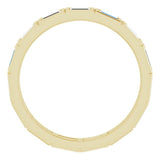 10K Yellow Gold 9/10 CTW Natural Diamond Eternity Band Size 6.75