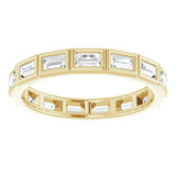 10K Yellow Gold 9/10 CTW Natural Diamond Eternity Band Size 6.75