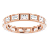 10K Rose Gold 1 CTW Natural Diamond Eternity Band Size 7.5