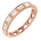 10K Rose Gold 1 CTW Natural Diamond Eternity Band Size 8.25