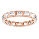 10K Rose Gold 1 CTW Natural Diamond Eternity Band Size 8.25