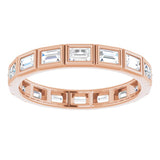 10K Rose Gold 1 CTW Natural Diamond Eternity Band Size 8.75