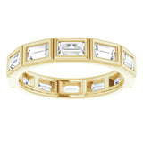 10K Yellow Gold 1 CTW Natural Diamond Eternity Band Size 4.75