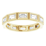 10K Yellow Gold 1 CTW Natural Diamond Eternity Band Size 5.5