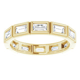 10K Yellow Gold 1 CTW Natural Diamond Eternity Band Size 6