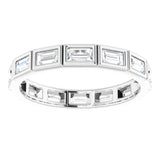 10K White Gold 1 1/5 CTW Natural Diamond Eternity Band Size 8.75