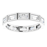 10K White Gold 1 1/4 CTW Natural Diamond Eternity Band Size 6.75