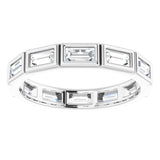 10K White Gold 1 1/5 CTW Natural Diamond Eternity Band Size 8