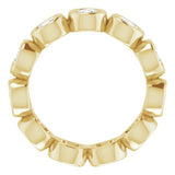 10K Yellow Gold 2 1/2 CTW Natural Diamond Eternity Band Size 7.75