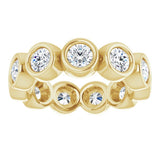 10K Yellow Gold 2 1/2 CTW Natural Diamond Eternity Band Size 7.75