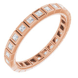 10K Rose Gold 1/3 CTW Natural Diamond Eternity Band Size 4.5