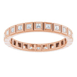 10K Rose Gold 1/3 CTW Natural Diamond Eternity Band Size 4.5