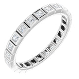 10K White Gold 1/3 CTW Natural Diamond Eternity Band Size 4.5