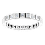10K White Gold 1/3 CTW Natural Diamond Eternity Band Size 4.5
