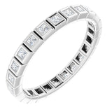 10K White Gold 1/3 CTW Natural Diamond Eternity Band Size 4.75