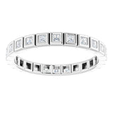 10K White Gold 1/3 CTW Natural Diamond Eternity Band Size 4.75