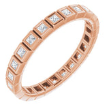 10K Rose Gold 1/3 CTW Natural Diamond Eternity Band Size 5