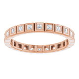 10K Rose Gold 1/3 CTW Natural Diamond Eternity Band Size 5