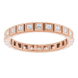 10K Rose Gold 1/3 CTW Natural Diamond Eternity Band Size 5.25