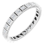 10K White Gold 1/3 CTW Natural Diamond Eternity Band Size 5.5