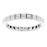 10K White Gold 1/3 CTW Natural Diamond Eternity Band Size 5.5