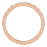 10K Rose Gold 1/3 CTW Natural Diamond Eternity Band Size 6.25