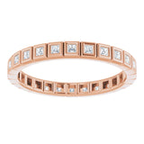 10K Rose Gold 1/3 CTW Natural Diamond Eternity Band Size 6.25