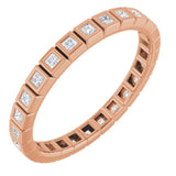 10K Rose Gold 1/3 CTW Natural Diamond Eternity Band Size 7
