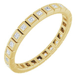 10K Yellow Gold 1/3 CTW Natural Diamond Eternity Band Size 7