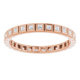 10K Rose Gold 1/3 CTW Natural Diamond Eternity Band Size 7.75