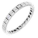 10K White Gold 1/3 CTW Natural Diamond Eternity Band Size 8