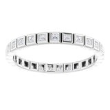 10K White Gold 1/3 CTW Natural Diamond Eternity Band Size 8